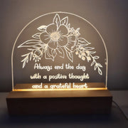 Positivity Bedside Lamp Lights